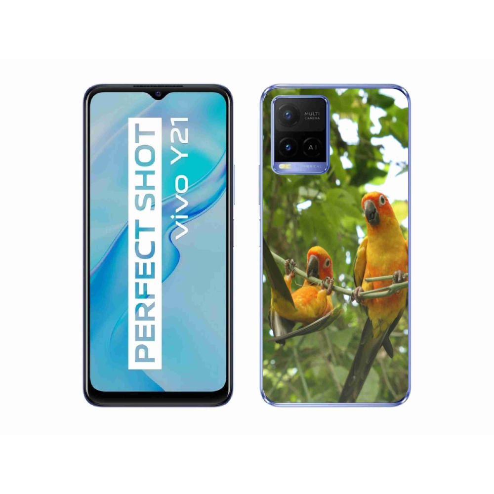 mmCase géltok a Vivo Y21/Y21s/Y33s modellekhez – aratinga papagájok