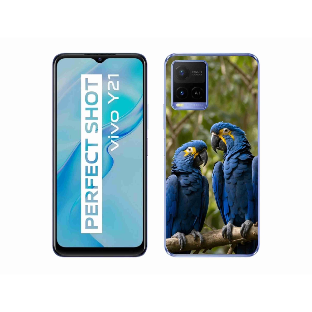 mmCase géltok a Vivo Y21/Y21s/Y33s készülékekhez – papagáj-duó