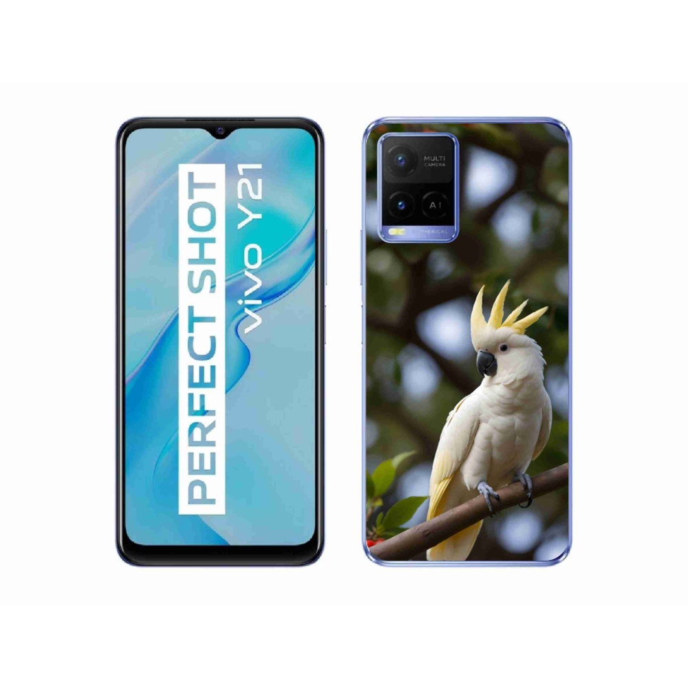 mmCase géltok a Vivo Y21/Y21s/Y33s készülékekhez – kakadu papagáj 3