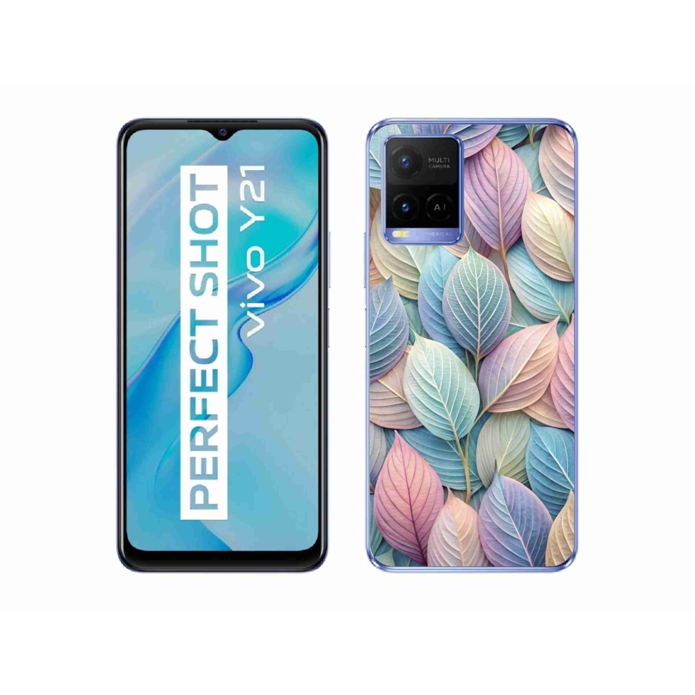 mmCase géltok a Vivo Y21/Y21s/Y33s modellekhez – pasztell levelek