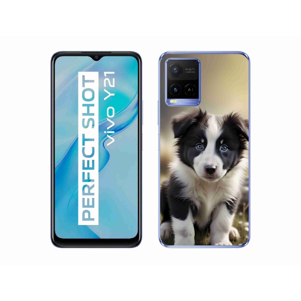 mmCase gél tok a Vivo Y21/Y21s/Y33s modellekhez – aranyos border collie