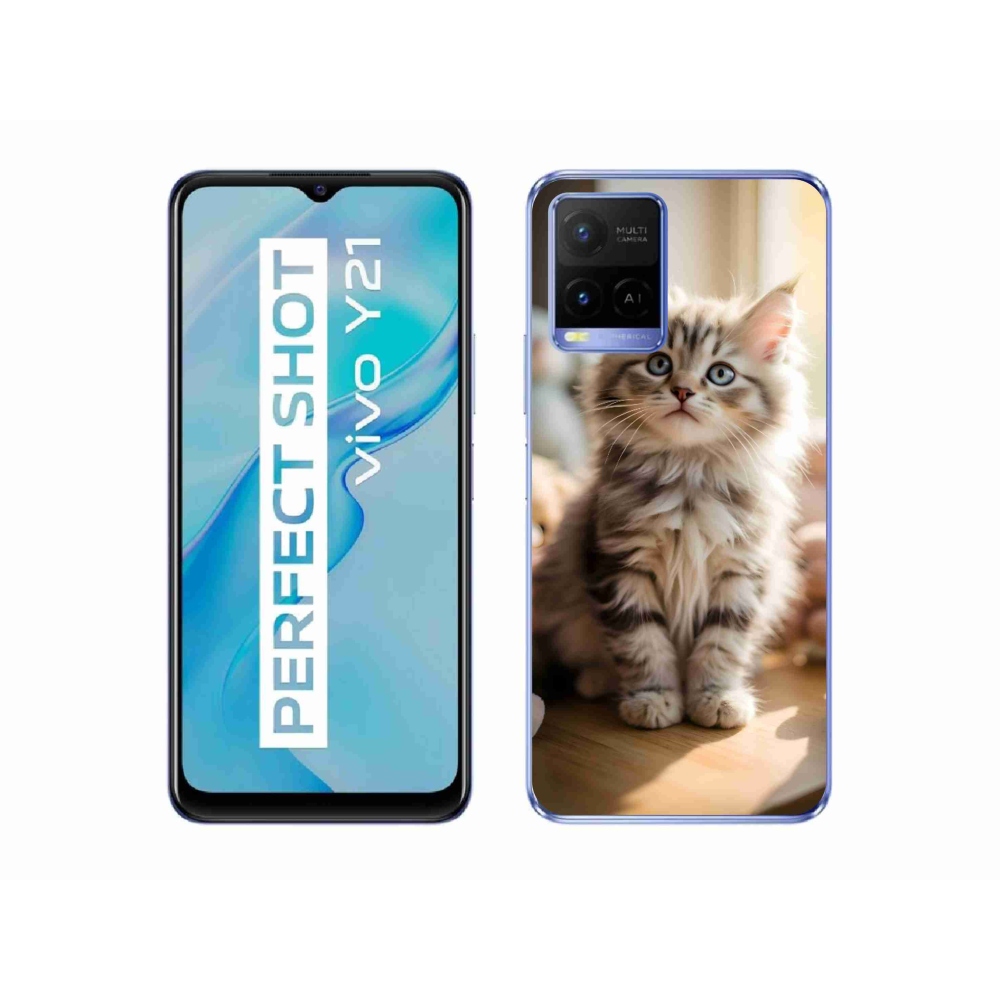 mmCase gél tok a Vivo Y21/Y21s/Y33s készülékekhez – aranyos cica 10