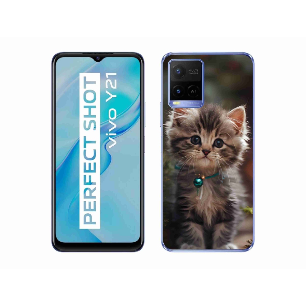 mmCase gél tok a Vivo Y21/Y21s/Y33s készülékekhez – aranyos cica 11