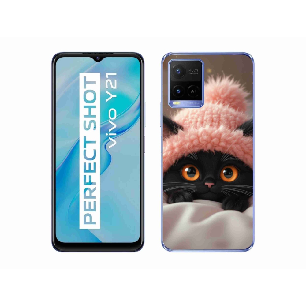 mmCase gél tok a Vivo Y21/Y21s/Y33s készülékekhez – aranyos cica 7