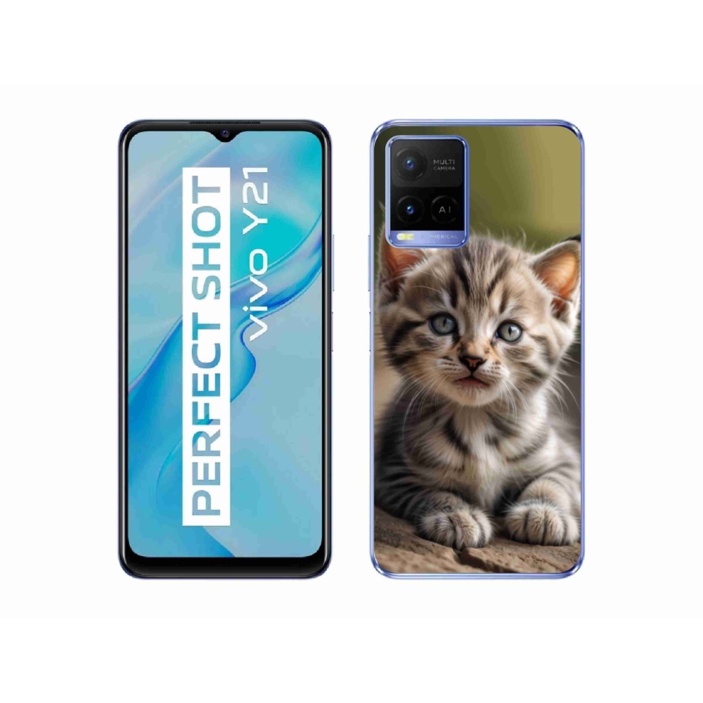 mmCase gél tok a Vivo Y21/Y21s/Y33s készülékekhez – aranyos cica 9