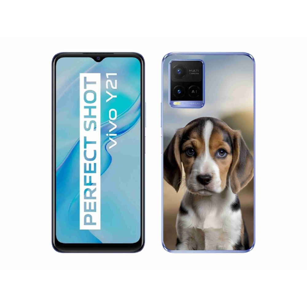 mmCase gél tok a Vivo Y21/Y21s/Y33s készülékekhez – aranyos beagle