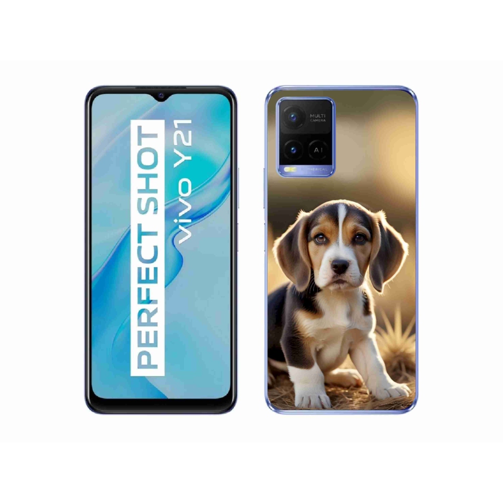 mmCase gél tok a Vivo Y21/Y21s/Y33s készülékekhez – aranyos beagle