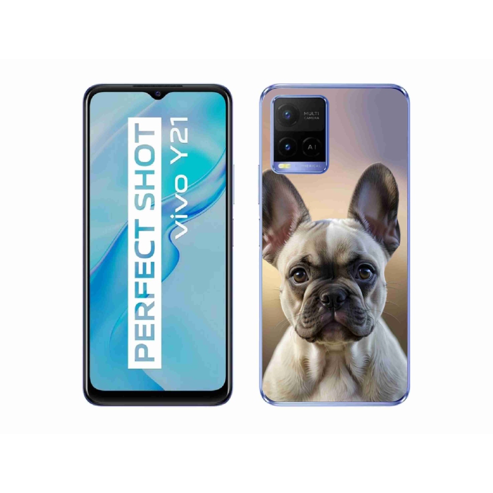 mmCase gél tok a Vivo Y21/Y21s/Y33s készülékekhez – aranyos francia buldog