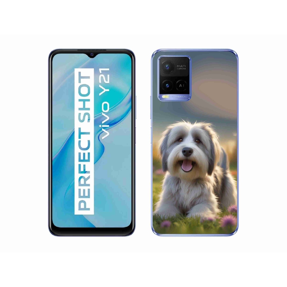 mmCase gél tok a Vivo Y21/Y21s/Y33s modellekhez – aranyos havannai kutyus