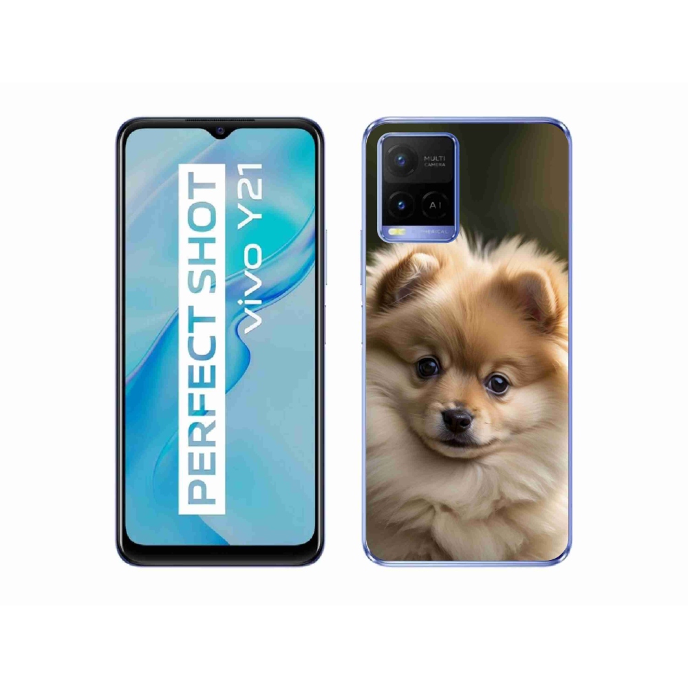 mmCase gél tok a Vivo Y21/Y21s/Y33s készülékekhez – aranyos pomerániai 2