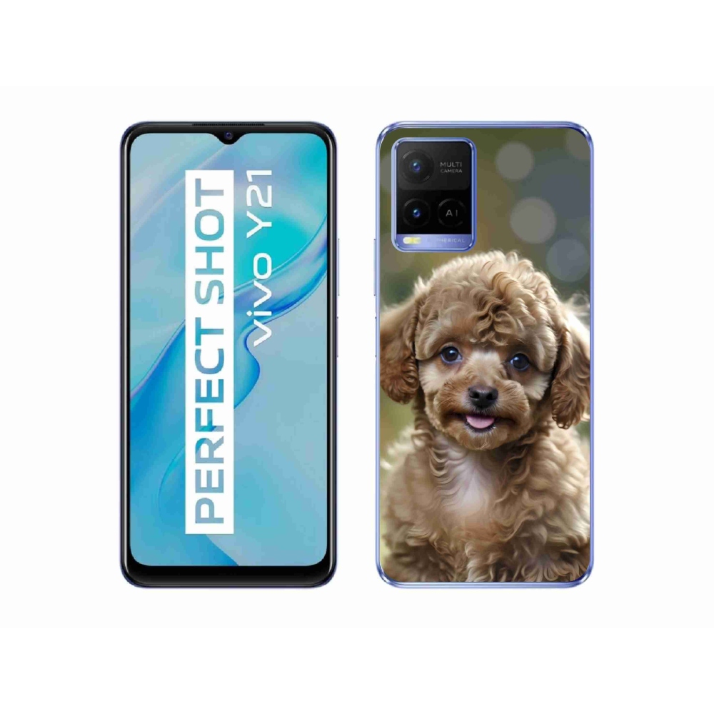 mmCase gél tok a Vivo Y21/Y21s/Y33s készülékekhez – aranyos pudli