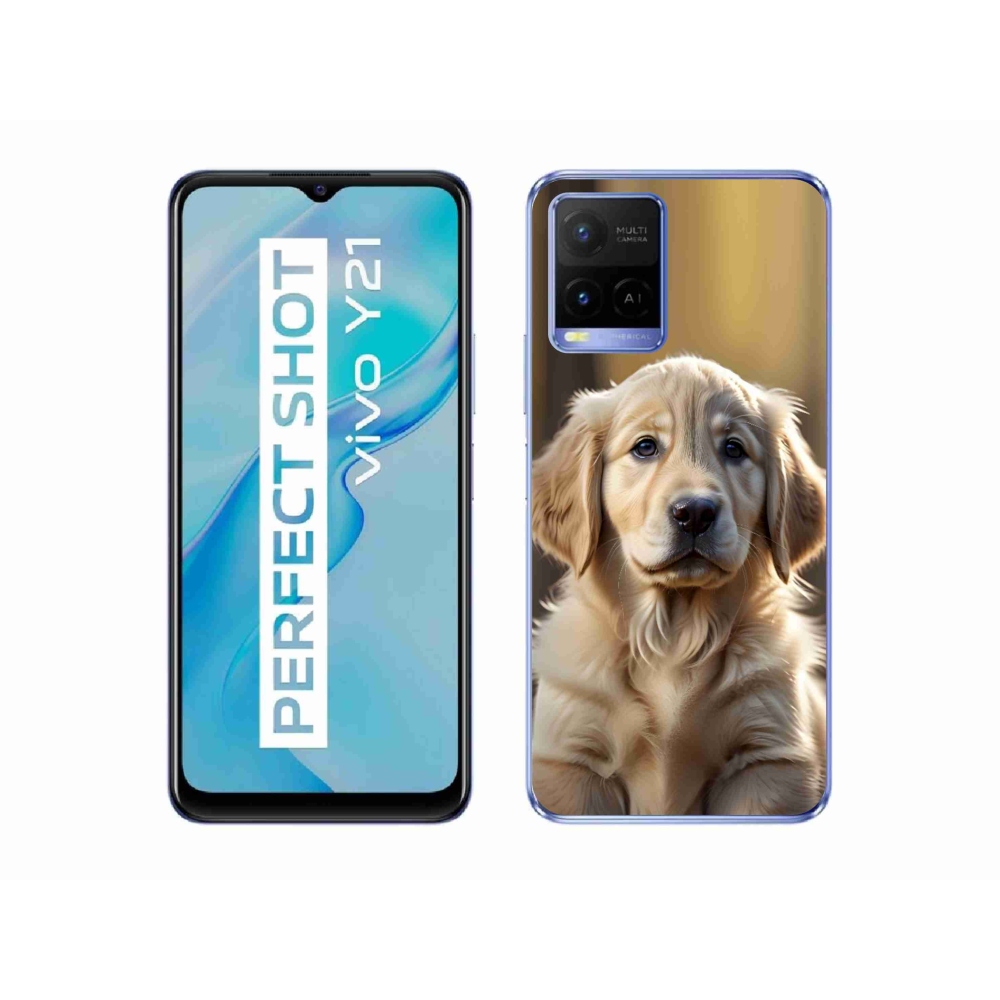 mmCase gél tok a Vivo Y21/Y21s/Y33s készülékekhez – aranyos arany retriever
