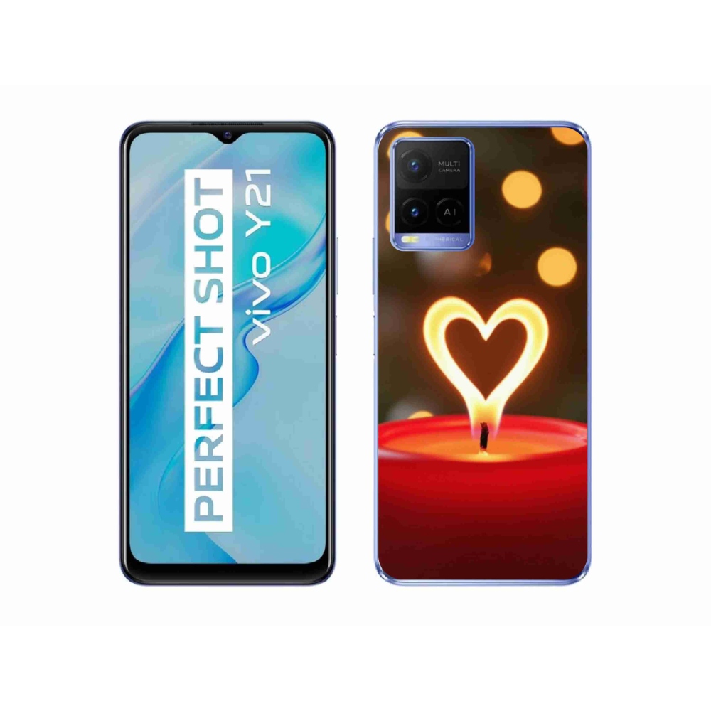 mmCase gél tok a Vivo Y21/Y21s/Y33s modellekhez – lángoló szív