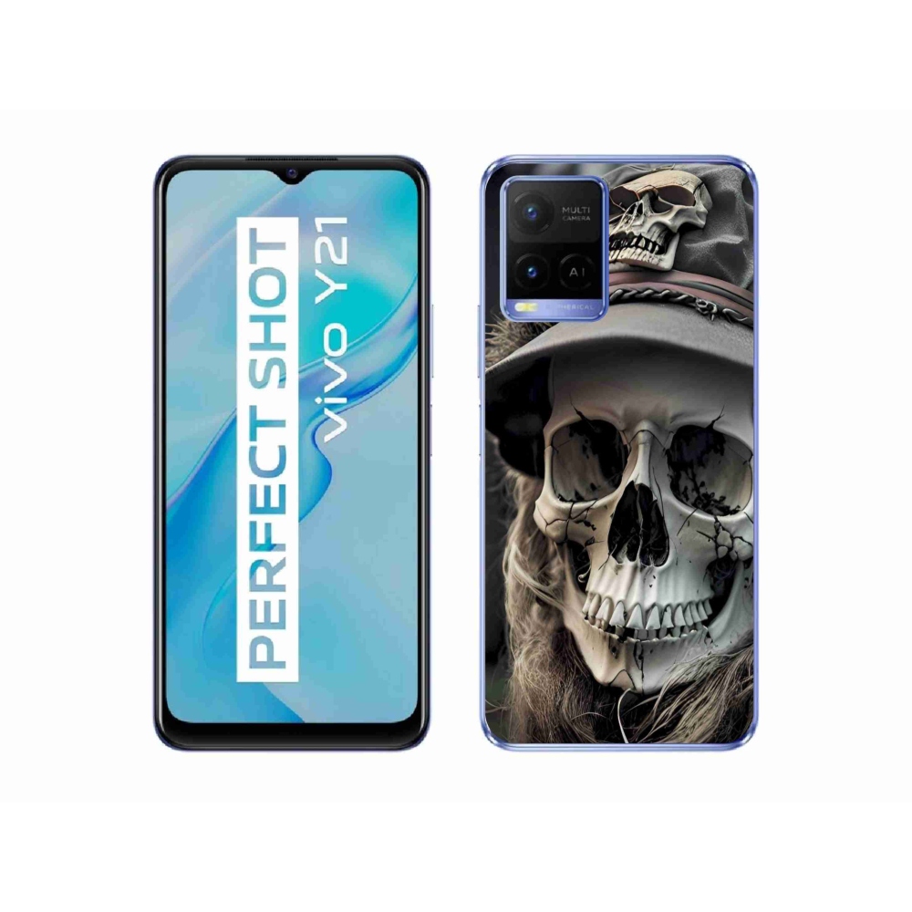 mmCase géltok a Vivo Y21/Y21s/Y33s modellekhez – sötét koponya