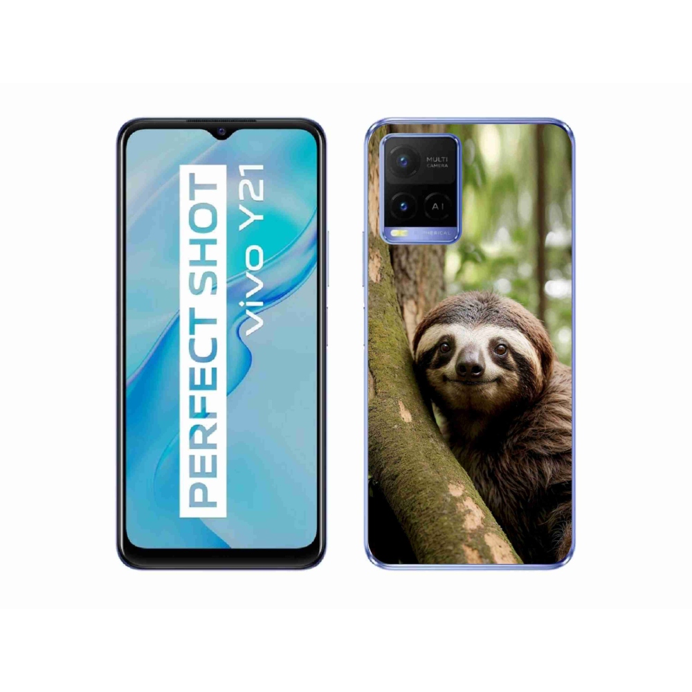 mmCase géltok a Vivo Y21/Y21s/Y33s készülékekhez – mosolygós lajhár