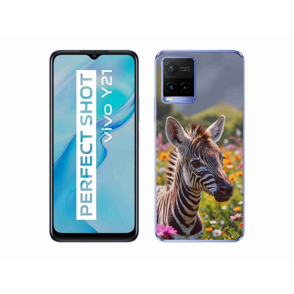 mmCase géltok a Vivo Y21/Y21s/Y33s készülékekhez – zebra a réten