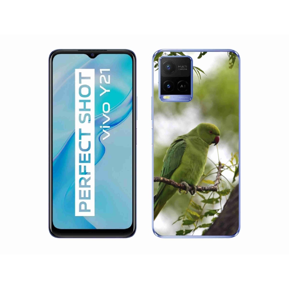 mmCase géltok a Vivo Y21/Y21s/Y33s készülékekhez – zöld papagáj