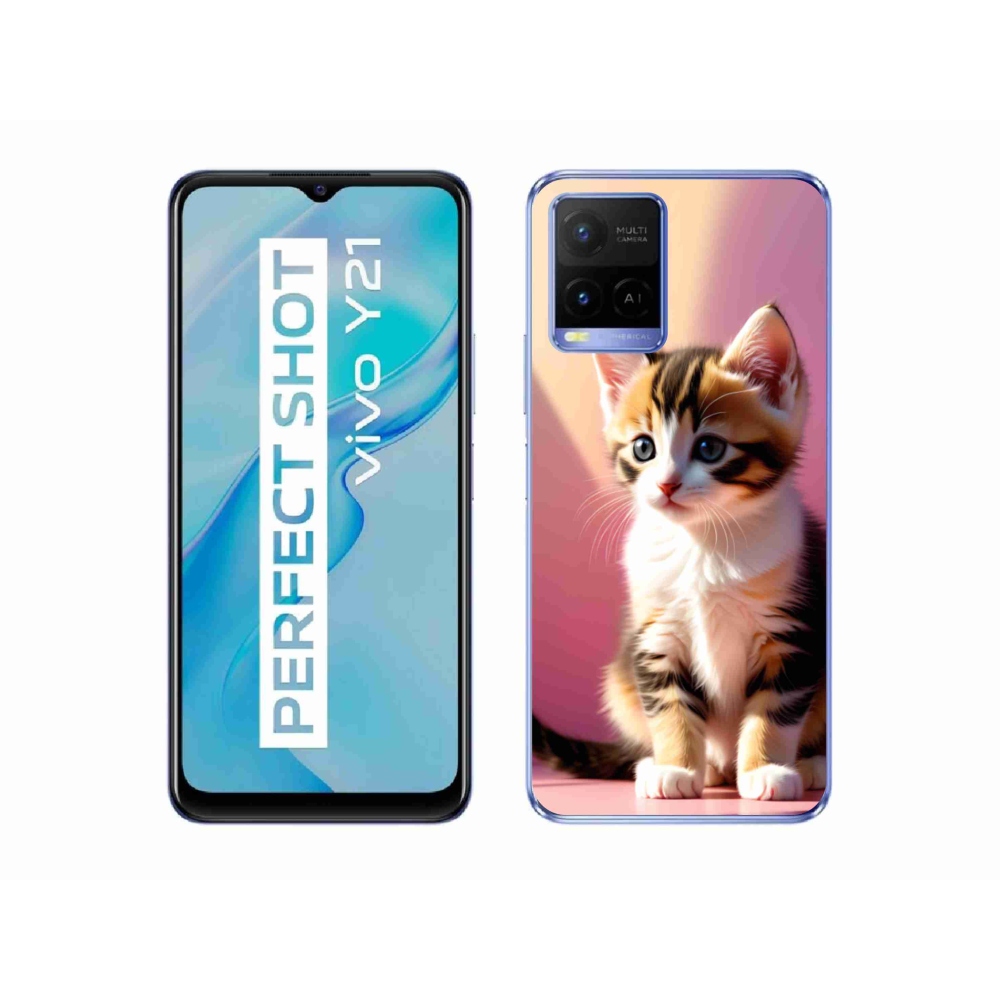 mmCase gél tok a Vivo Y21/Y21s/Y33s készülékekhez – kíváncsi cica 2
