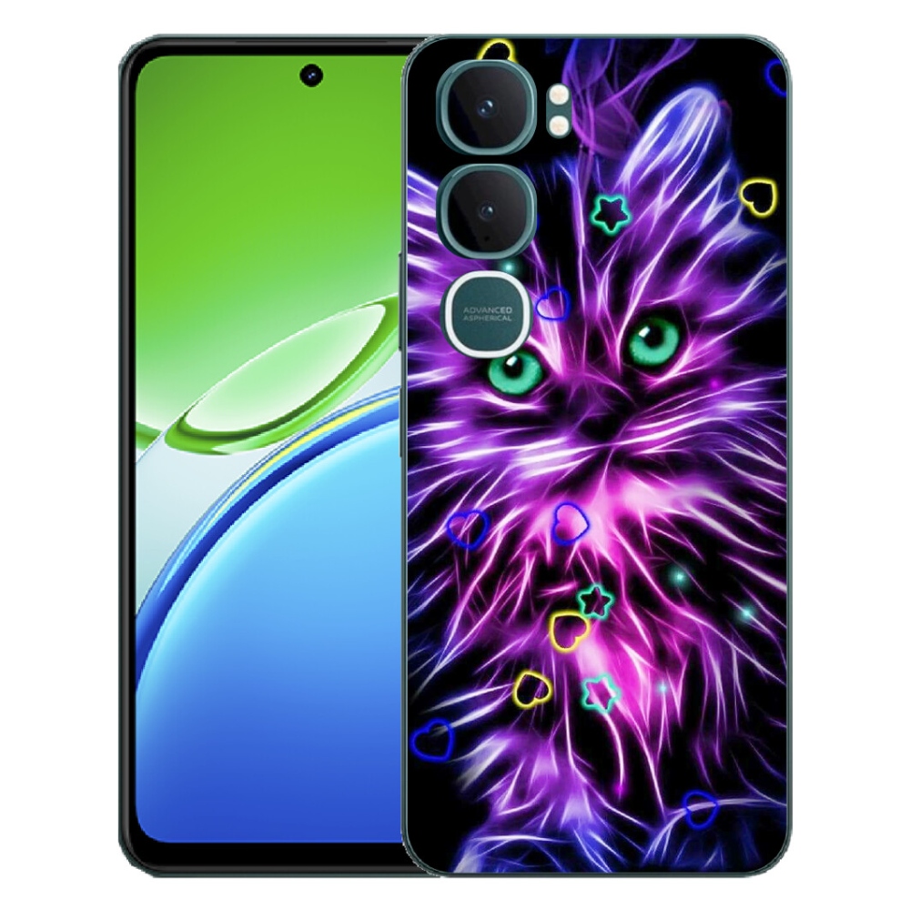 mmCase gél tok a Vivo Y21d-hez – absztrakt macska