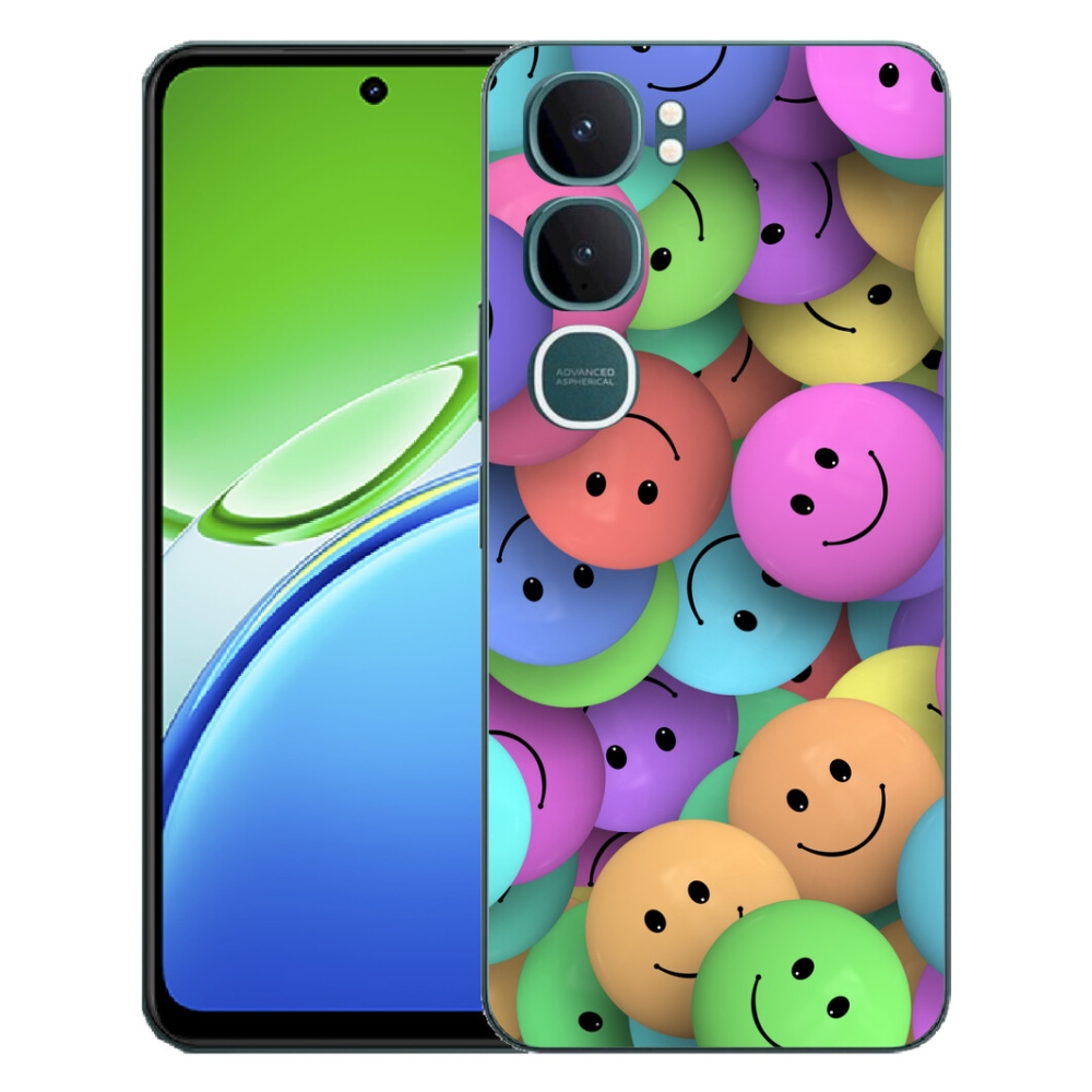 mmCase gél tok a Vivo Y21d-hez – színes smiley-k