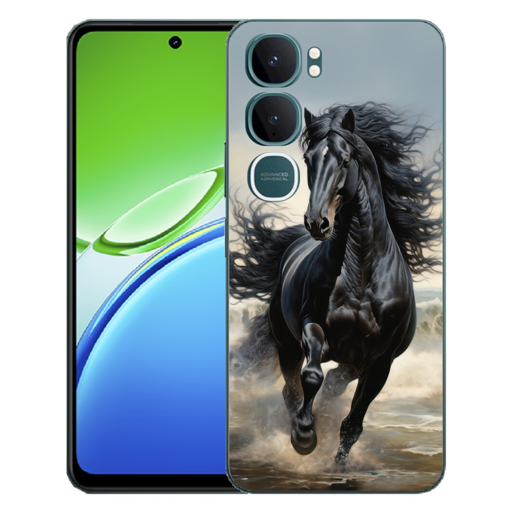 mmCase géltok a Vivo Y21d-hez – fekete ló fut