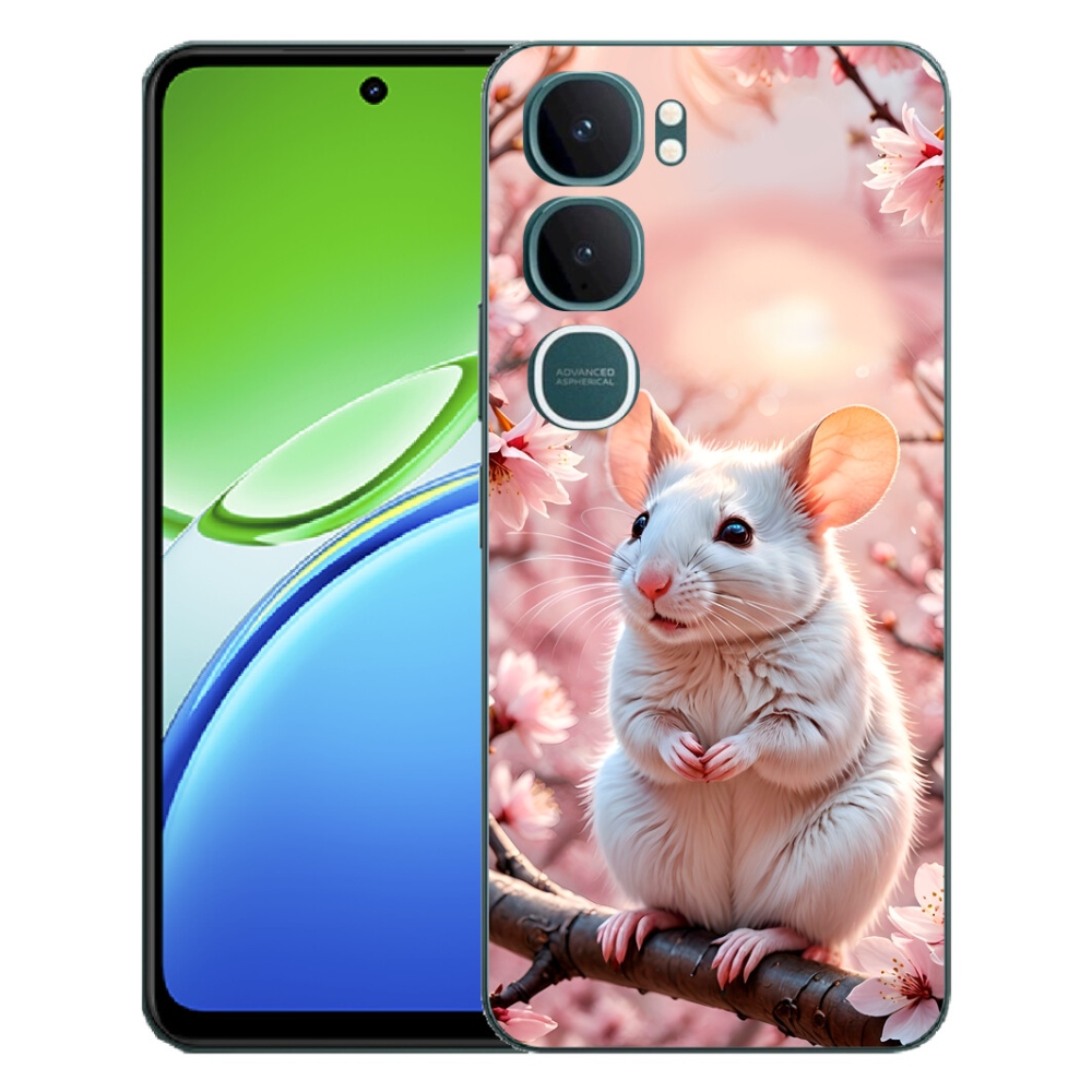 mmCase géltok a Vivo Y21d-hez – fehér egér egy ágon