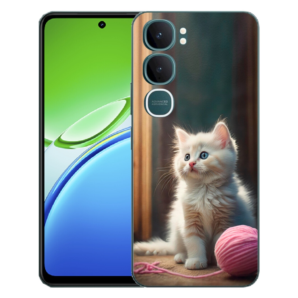 mmCase géltok a Vivo Y21d-hez – fehér cica 2