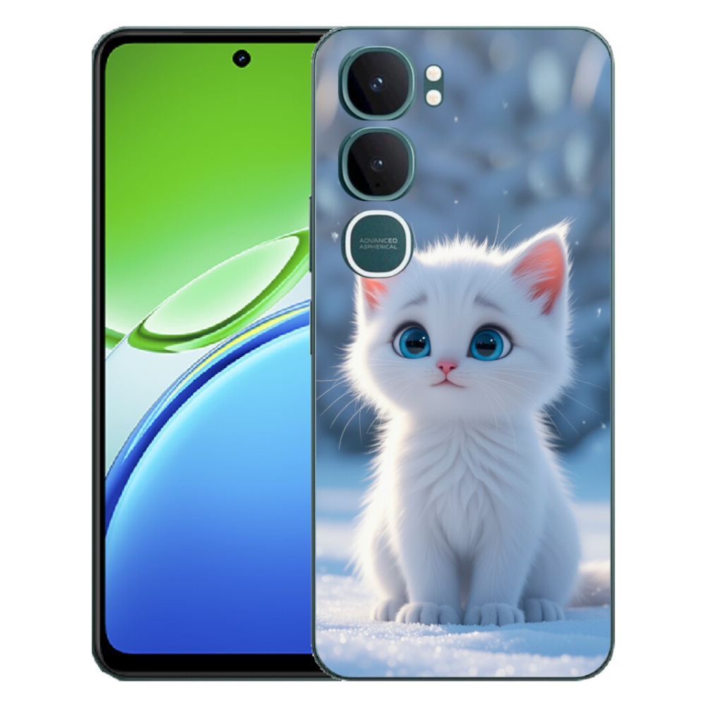 mmCase géltok a Vivo Y21d-hez – fehér cica 3