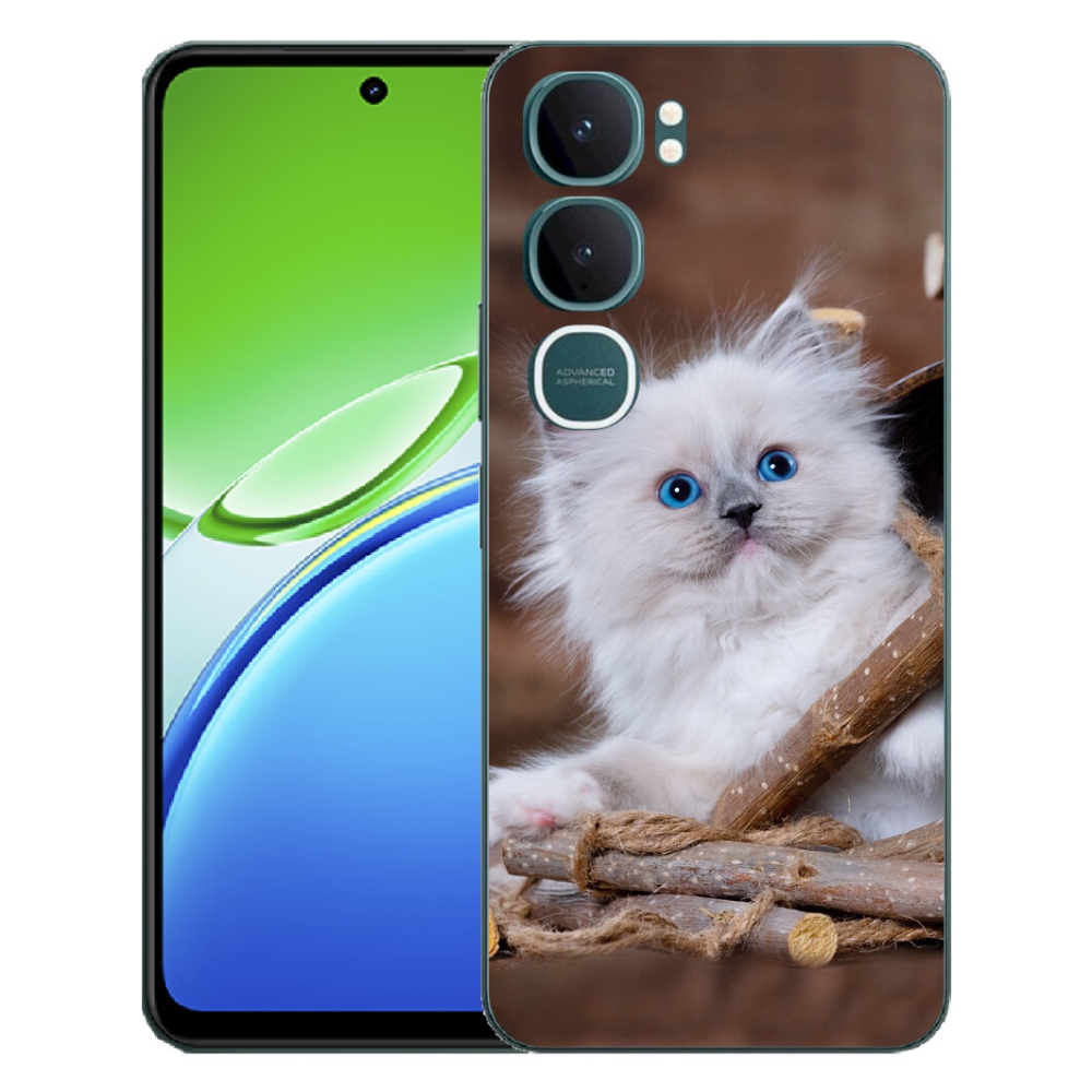 mmCase géltok a Vivo Y21d-hez – fehér cica