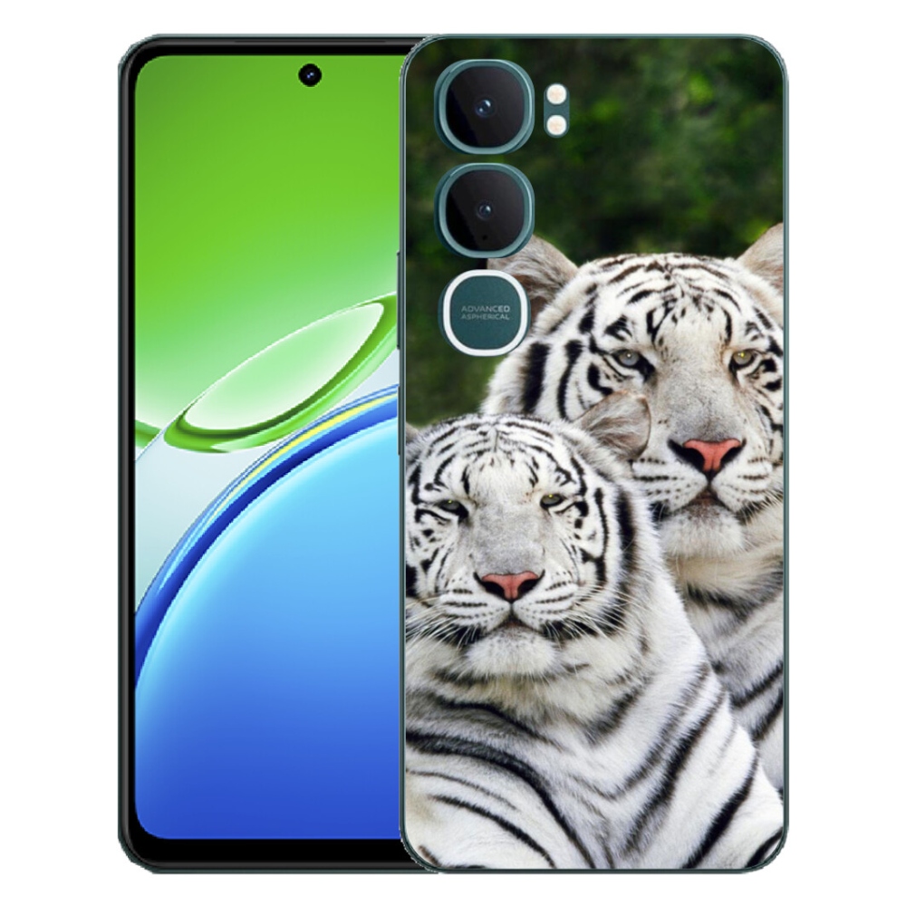 mmCase géltok a Vivo Y21d-hez – fehér tigrisek