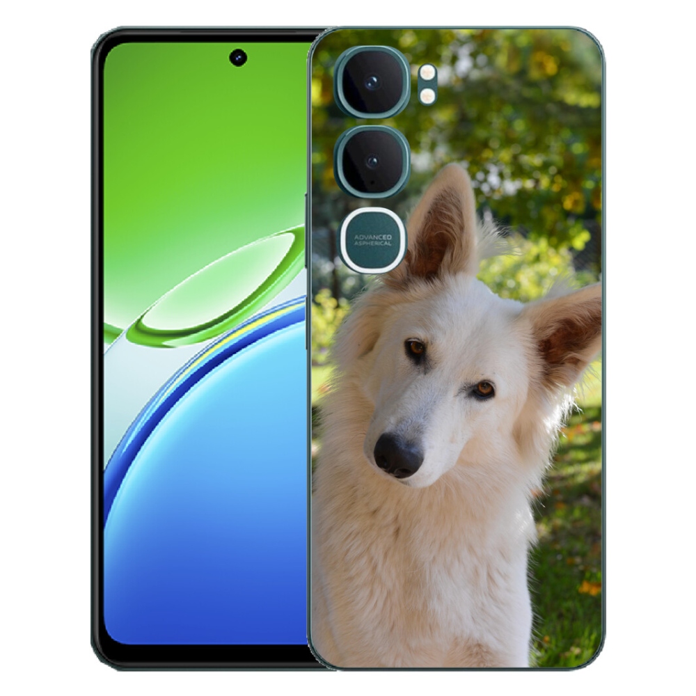 mmCase gél tok a Vivo Y21d-hez – fehér svájci juhászkutya 1