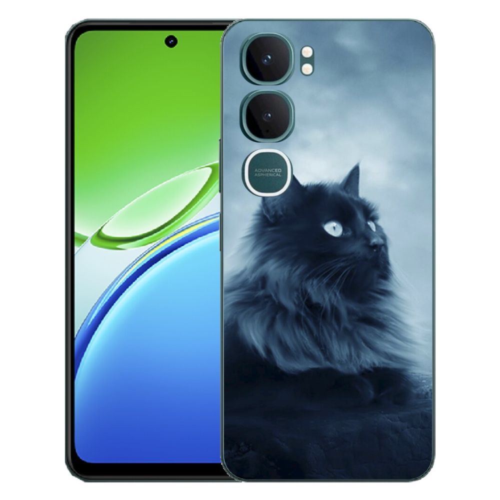 mmCase gél tok a Vivo Y21d-hez – fekete macska 1