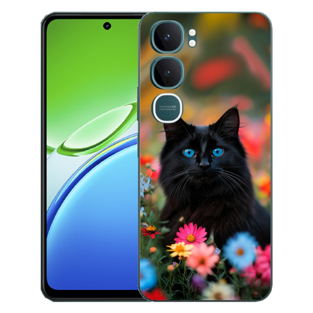 mmCase gél tok a Vivo Y21d-hez – fekete cica 4
