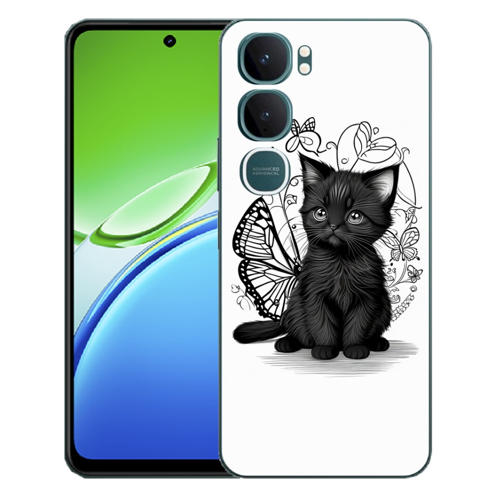 mmCase gél tok a Vivo Y21d-hez – fekete cica