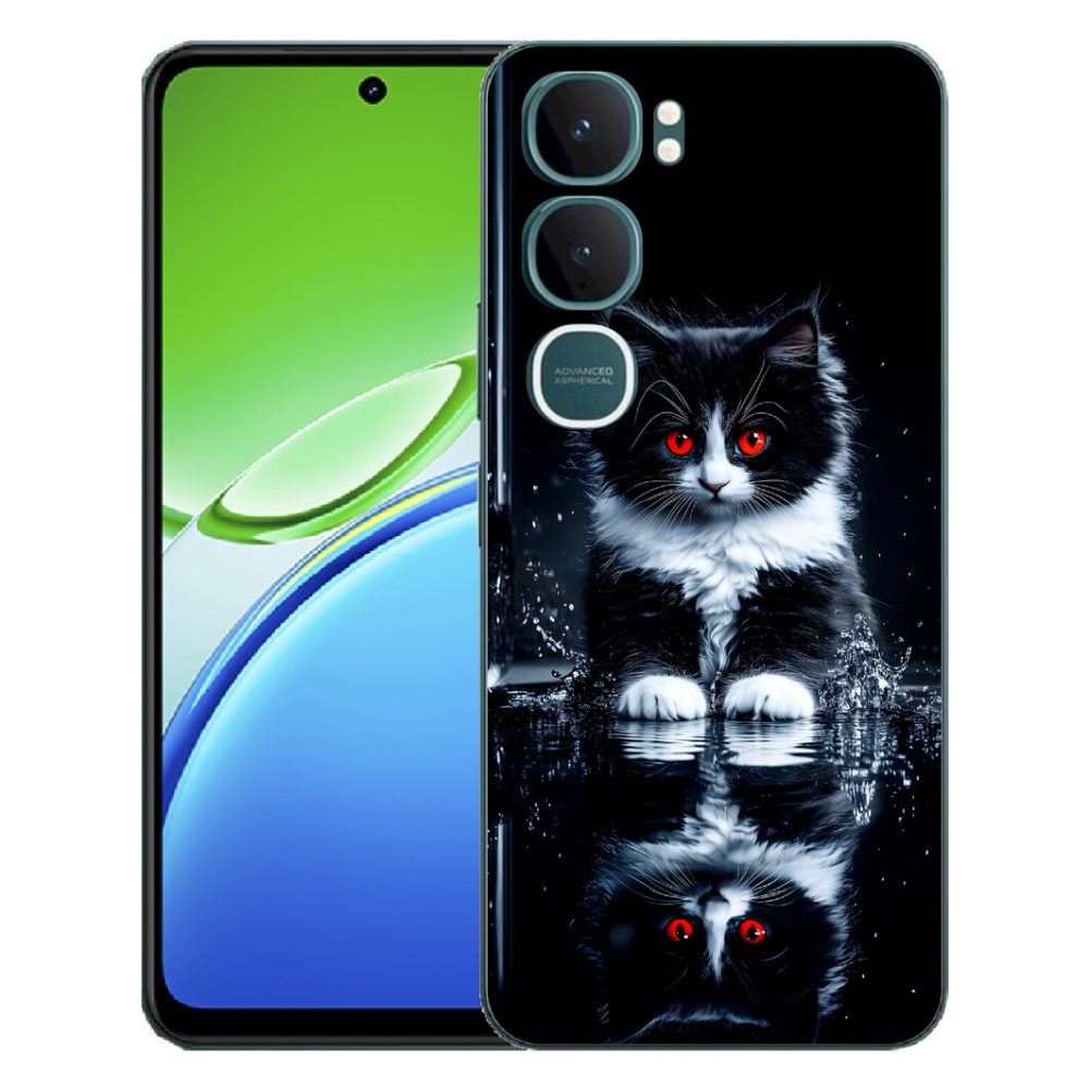 mmCase géltok a Vivo Y21d-hez – fekete-fehér cica