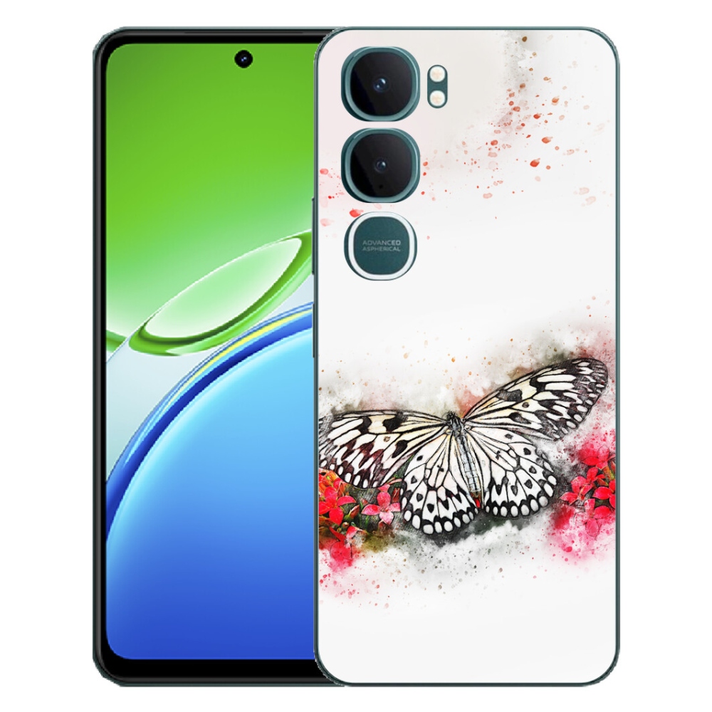 mmCase géltok a Vivo Y21d-hez – fekete-fehér pillangó