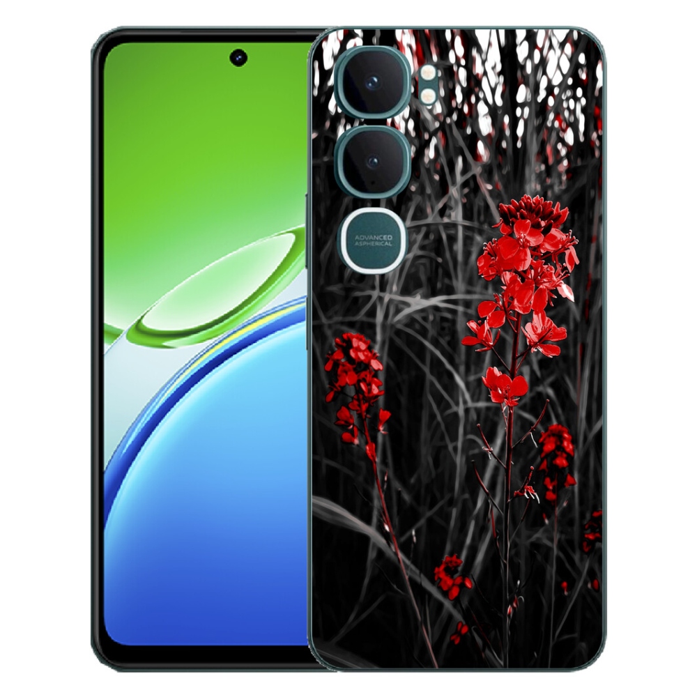 mmCase géltok a Vivo Y21d-hez – piros növény