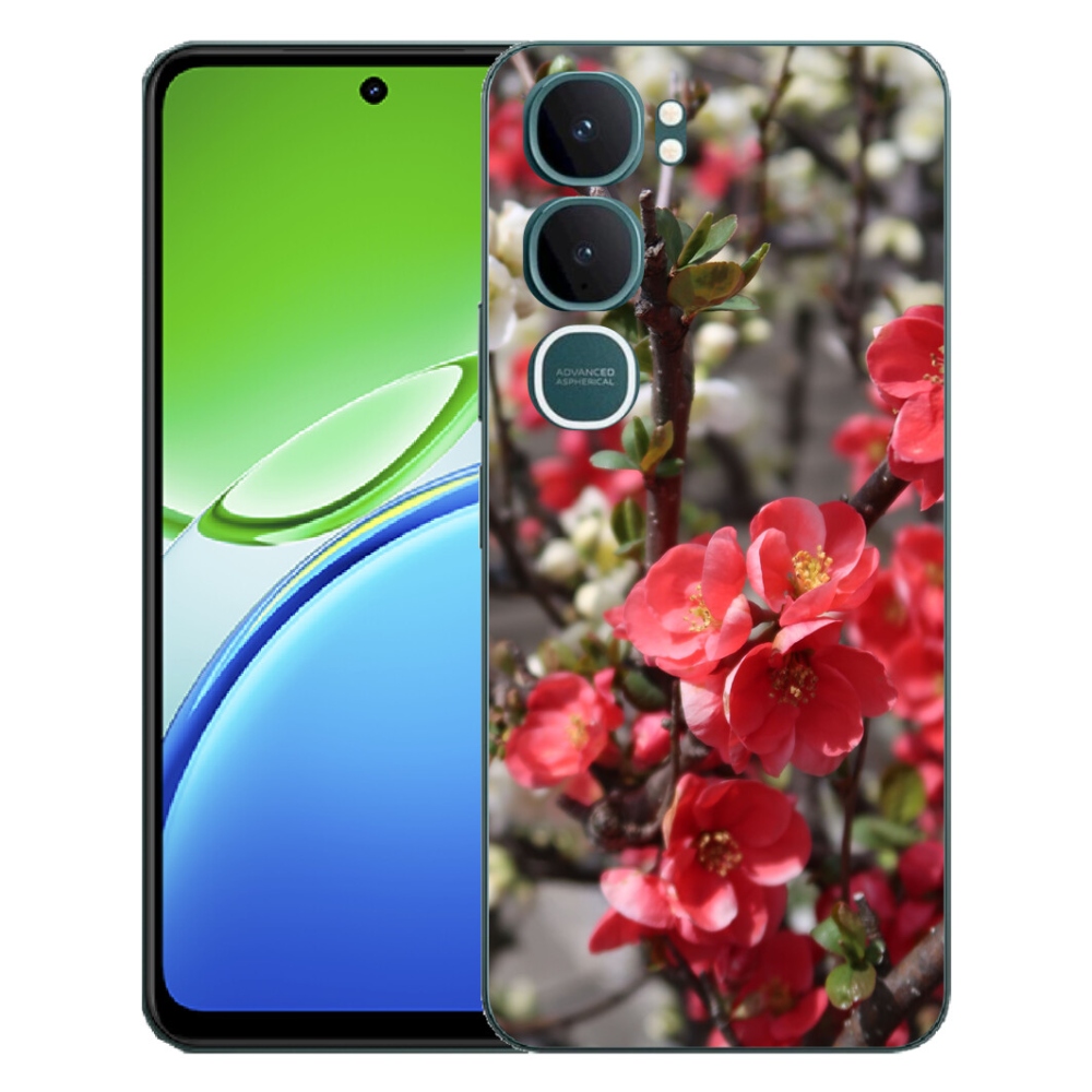 mmCase géltok a Vivo Y21d-hez – piros virágok