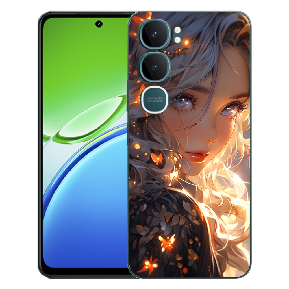 mmCase gél tok a Vivo Y21d-hez – lány és pillangók