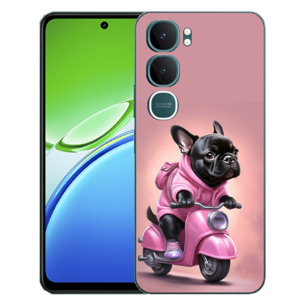 mmCase gél tok a Vivo Y21d-hez – francia buldog robogón