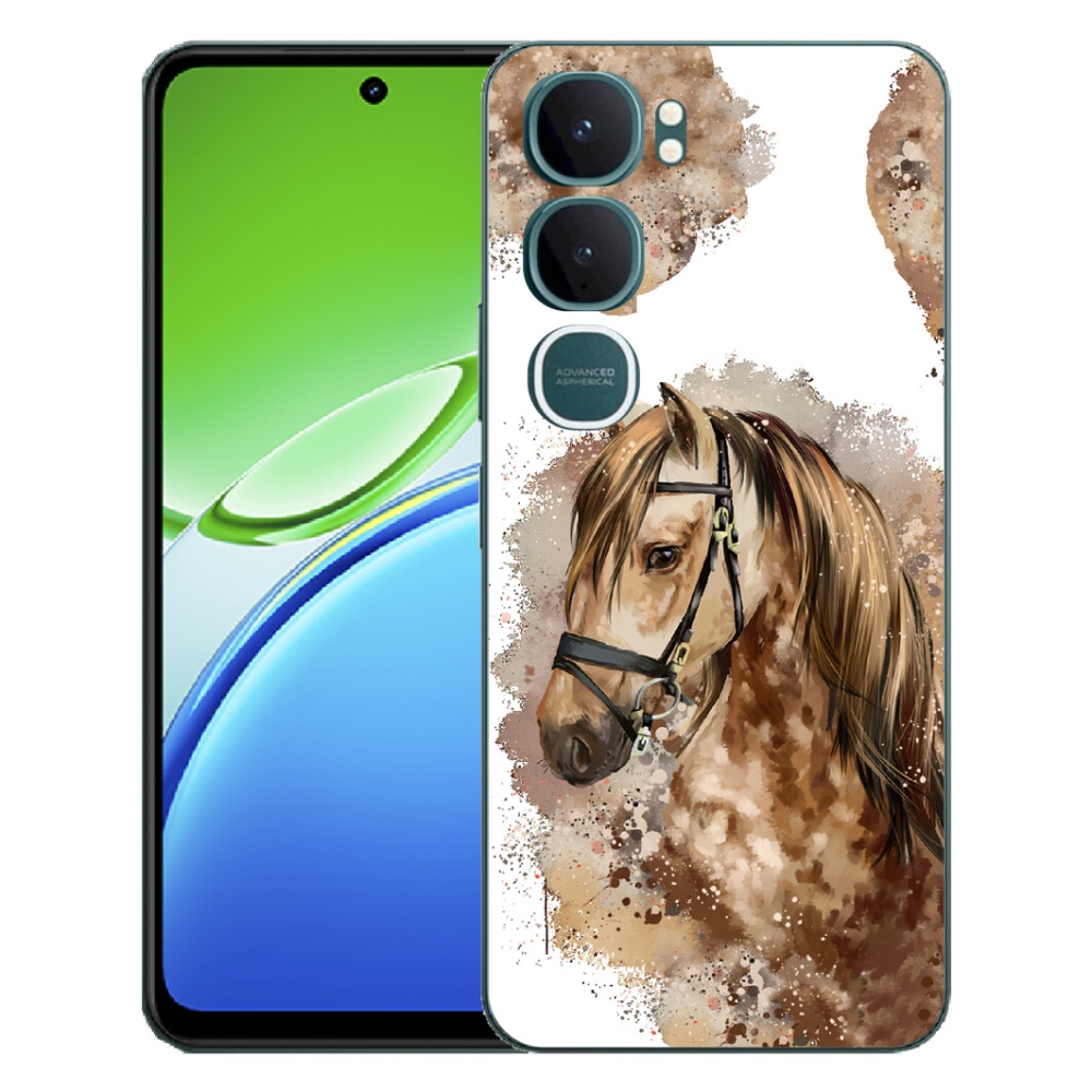 mmCase géltok a Vivo Y21d-hez – barna, rajzolt ló