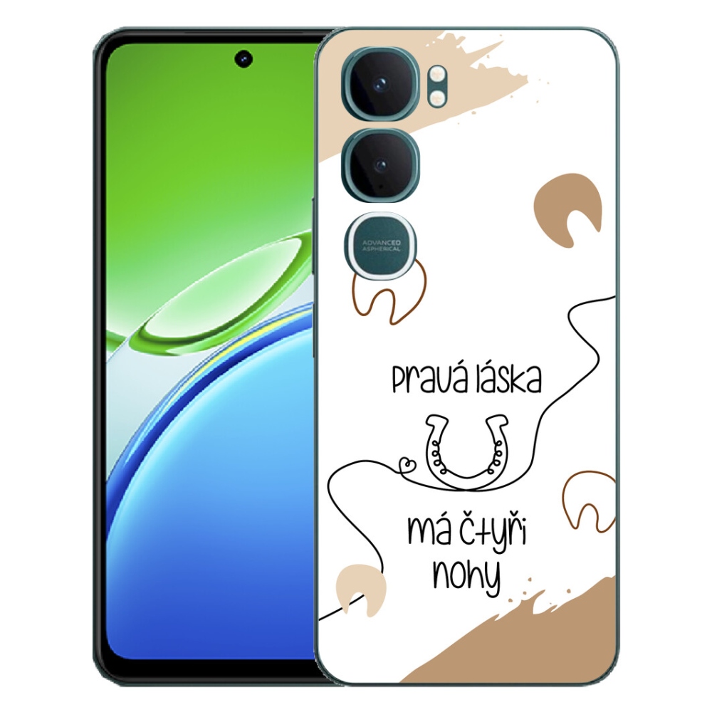 mmCase géltok a Vivo Y21d-hez – ló motívum, fehér háttér