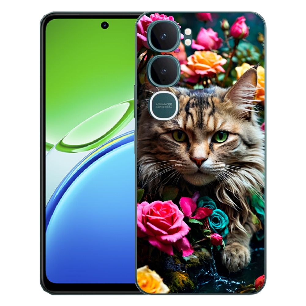 mmCase gél tok a Vivo Y21d-hez – macskás mintázat 2