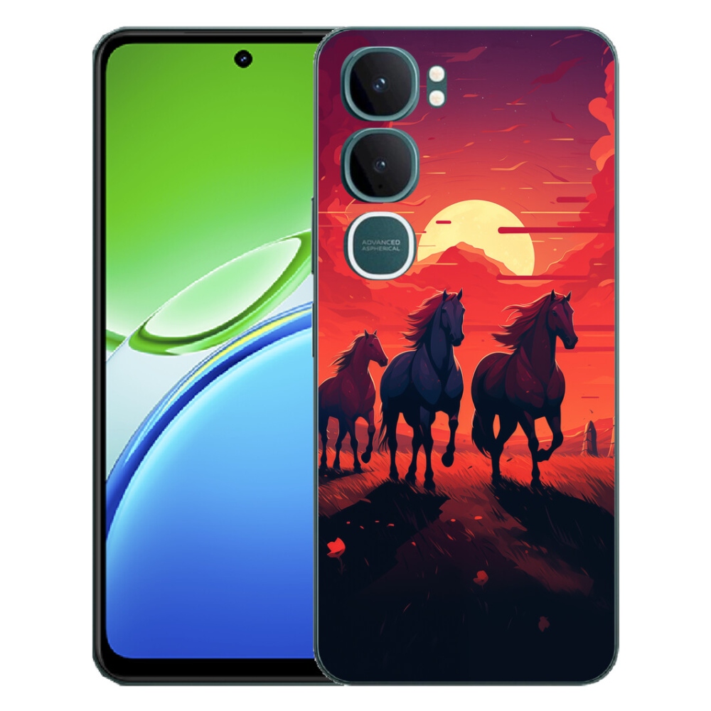 mmCase géltok a Vivo Y21d-hez – lovak és naplemente