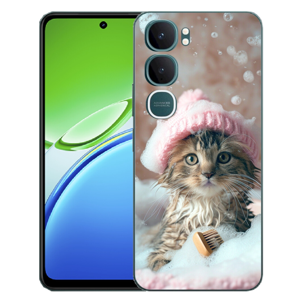 mmCase gél tok a Vivo Y21d-hez – cica és fürdő