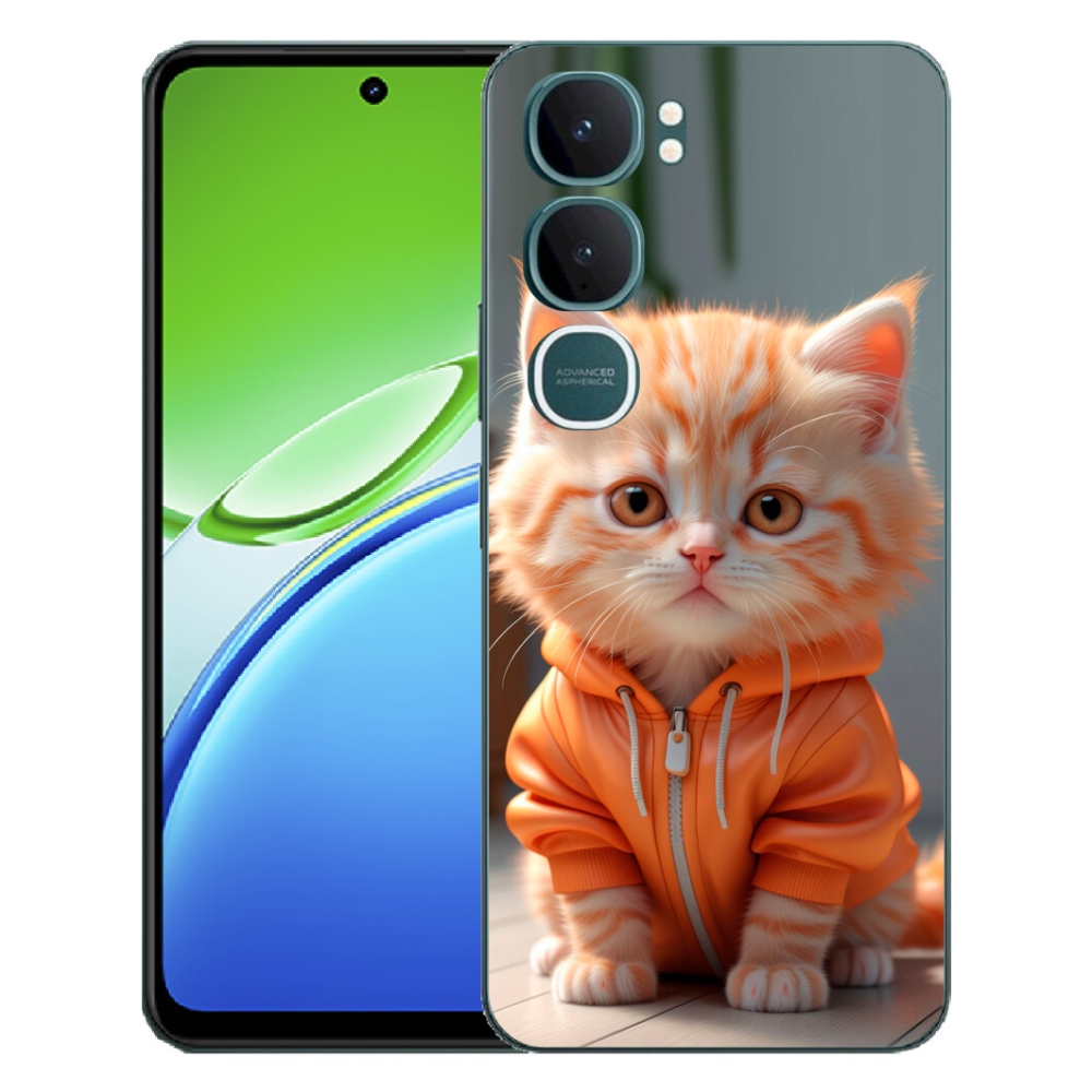 mmCase gél tok a Vivo Y21d-hez – pulóveres cica