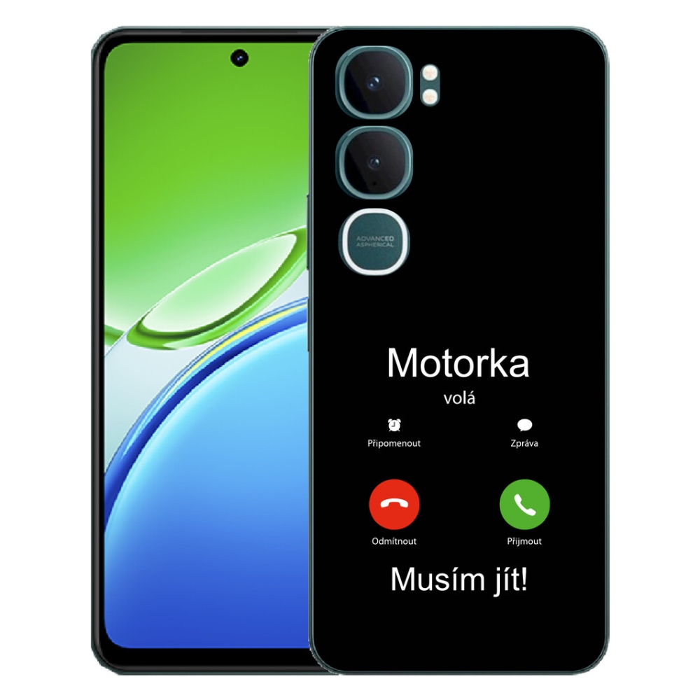 mmCase gél tok a Vivo Y21d-hez – „A motor hív” fekete háttérrel