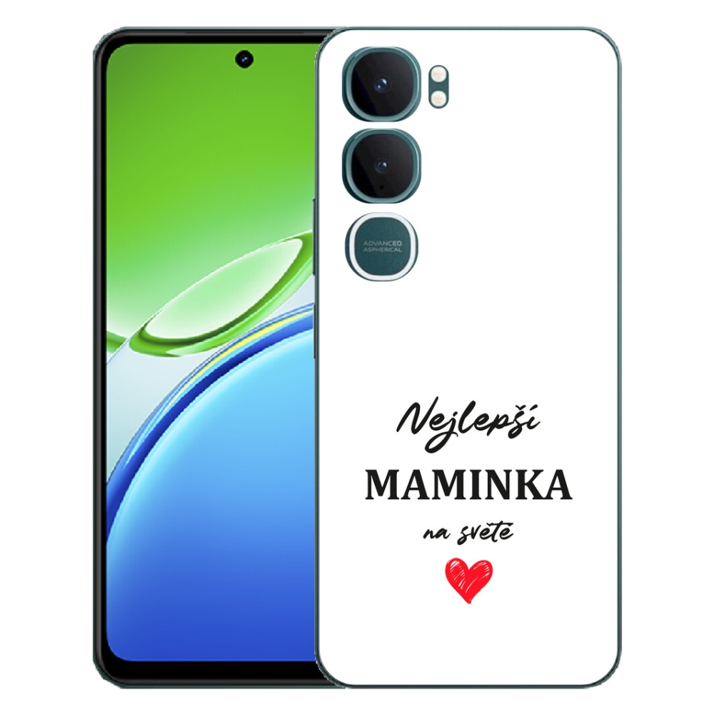 mmCase géltok a Vivo Y21d-hez – „A legjobb anyuka 1” fehér háttérrel