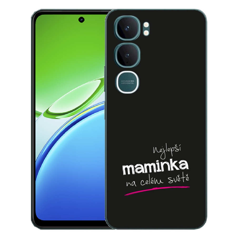 mmCase gél tok a Vivo Y21d-hez – „A legjobb anyuka” 4, fekete háttérrel