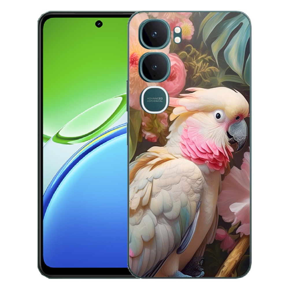 mmCase géltok a Vivo Y21d-hez – rózsaszín kakadu papagáj 2